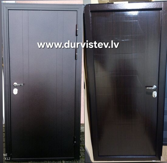 Metāla ārdurvis Tumšais ozols mājai dzīvoklim