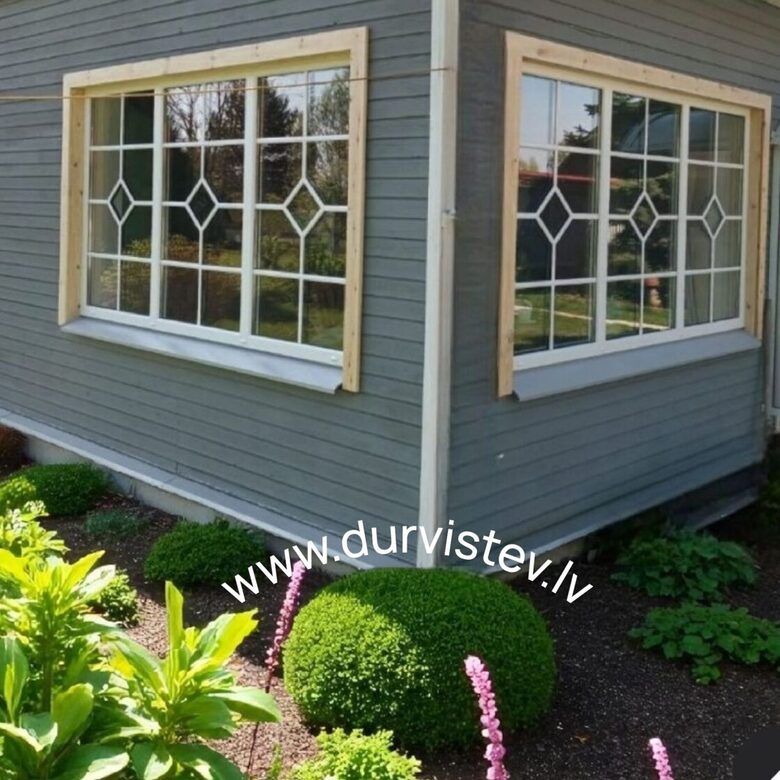 pvc logi ar dekoraatīvu dalījumu